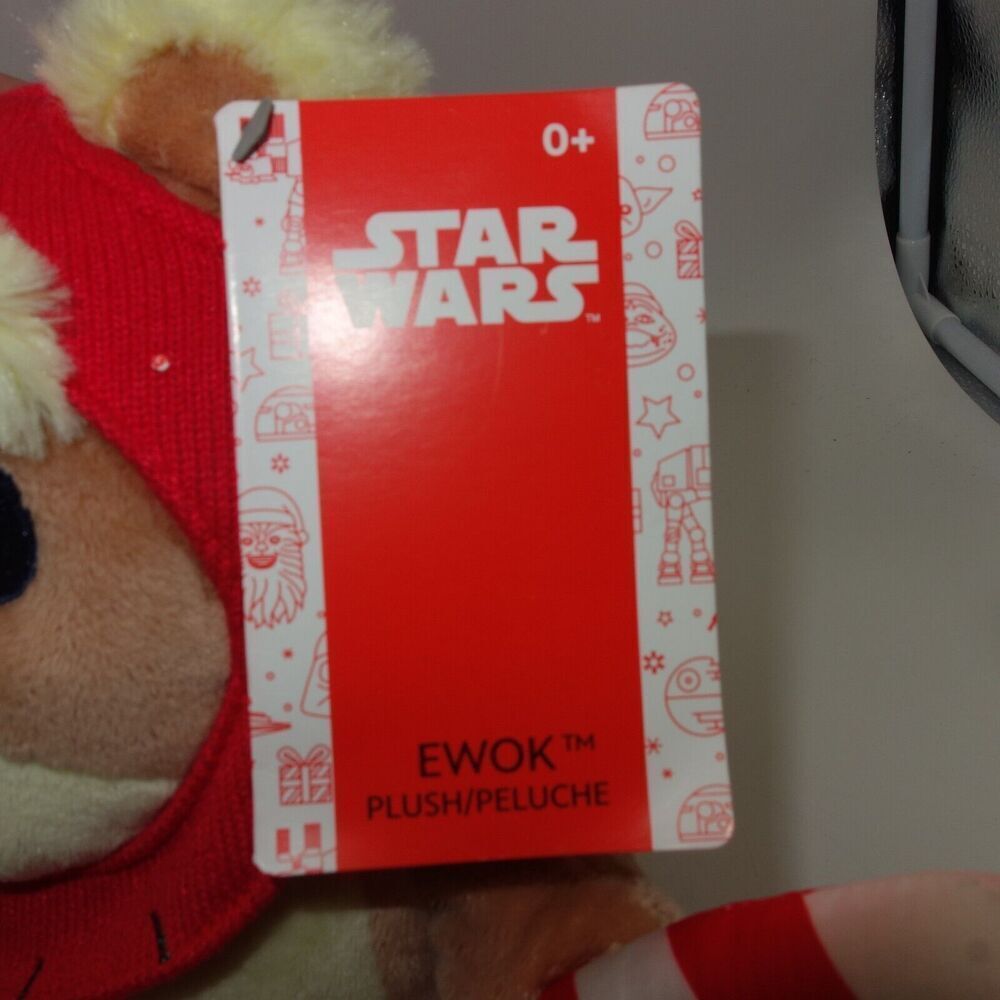 NEW Disney Parks Star Wars 12" Ewok w/ Candy Cane 2022 Holiday Christmas Plush - Picture 3 of 8